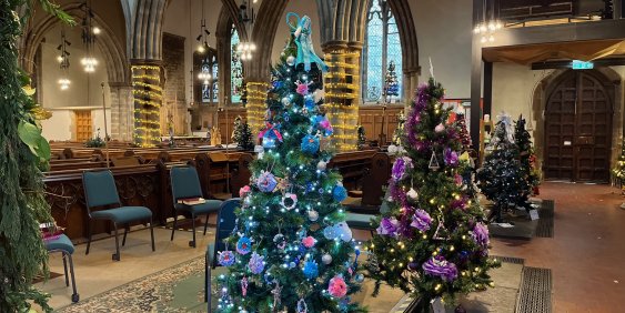 All Saints Parish Church, Loughborough's Annual Community Christmas Tree Festival