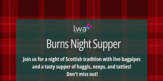 Burns Night Supper for Living Without Abuse